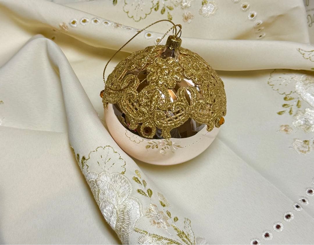 ドイツのクリスマスオーナメント　3個組ピンク　ケステル社