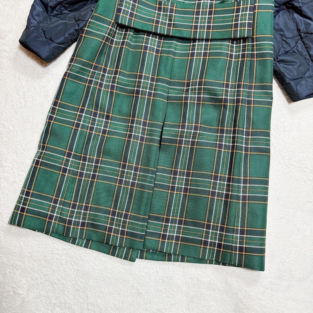 ENFOLD エンフォルド チェックキルトピーコート 異素材 ロング 吉田羊着用