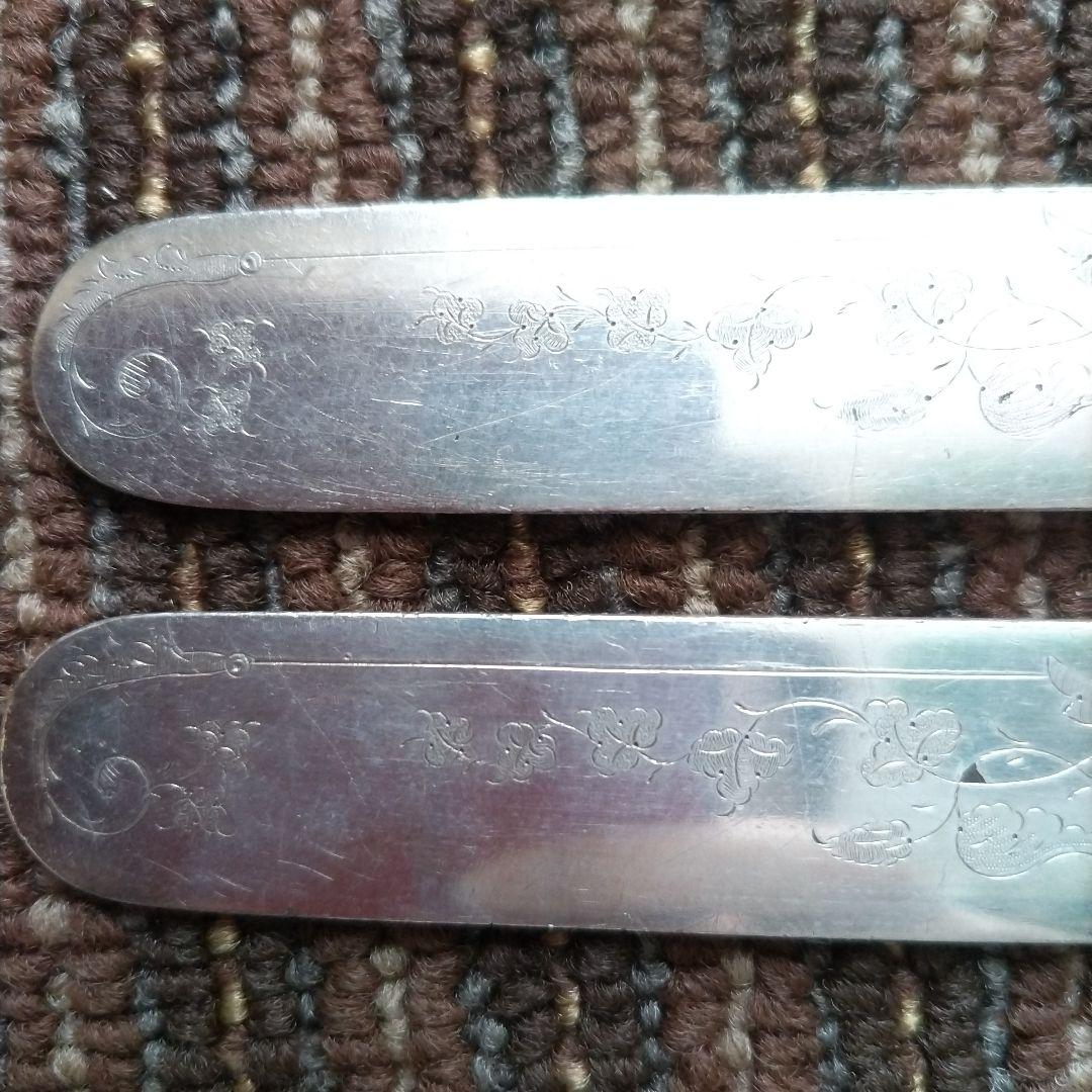 HARWOOD　マザー・オブ・パール　白蝶貝　EPNS　デザートナイフ　２本