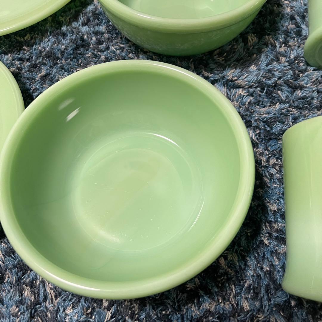 ファイヤーキング 翡翠色 食器 6点セット バラ売り不可 最終値下げ