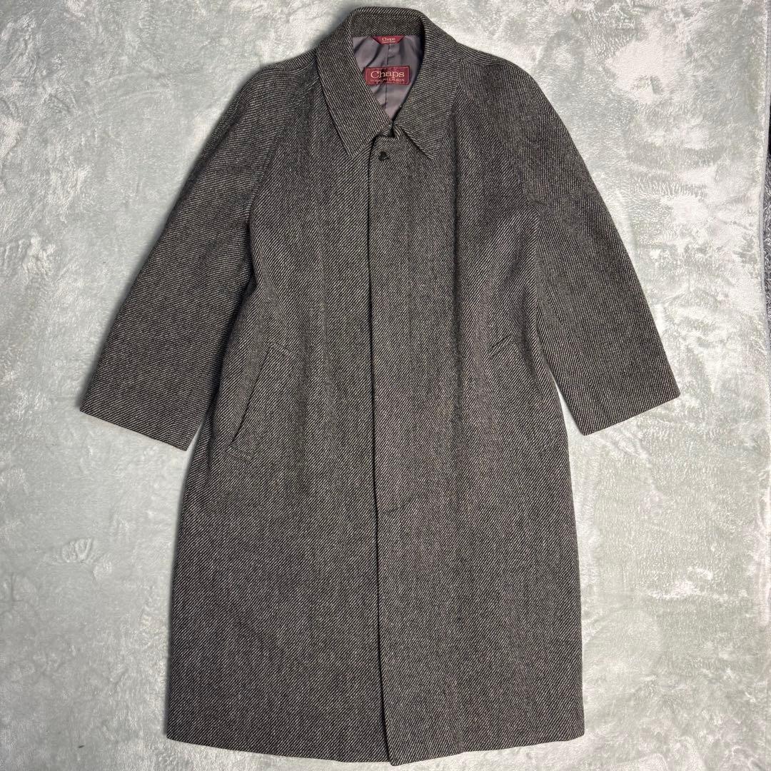 80s CHAPS ラルフローレン ウールツイード ステンカラーコート
