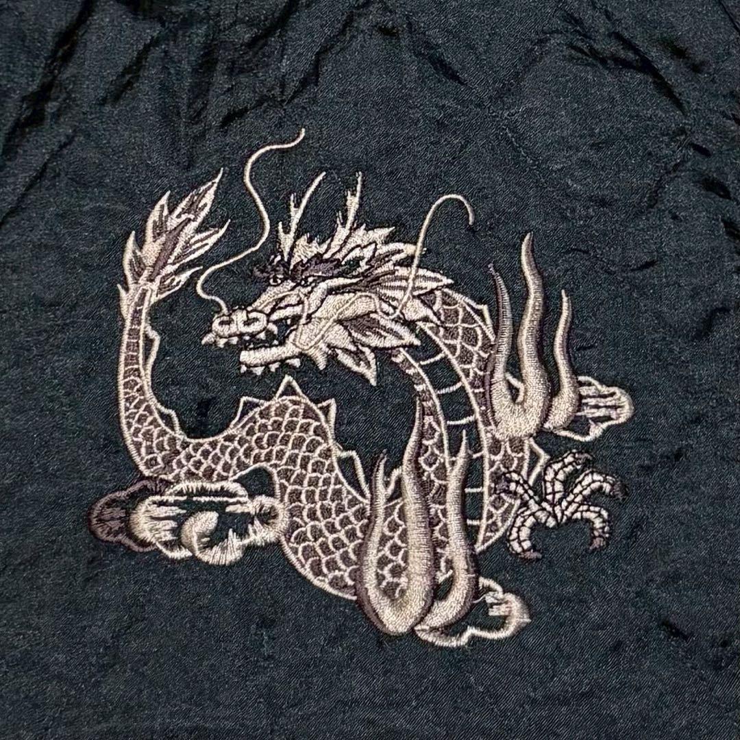 PAZZO リバーシブル　キルティング　スカジャン　ドラゴン　龍　バイカー