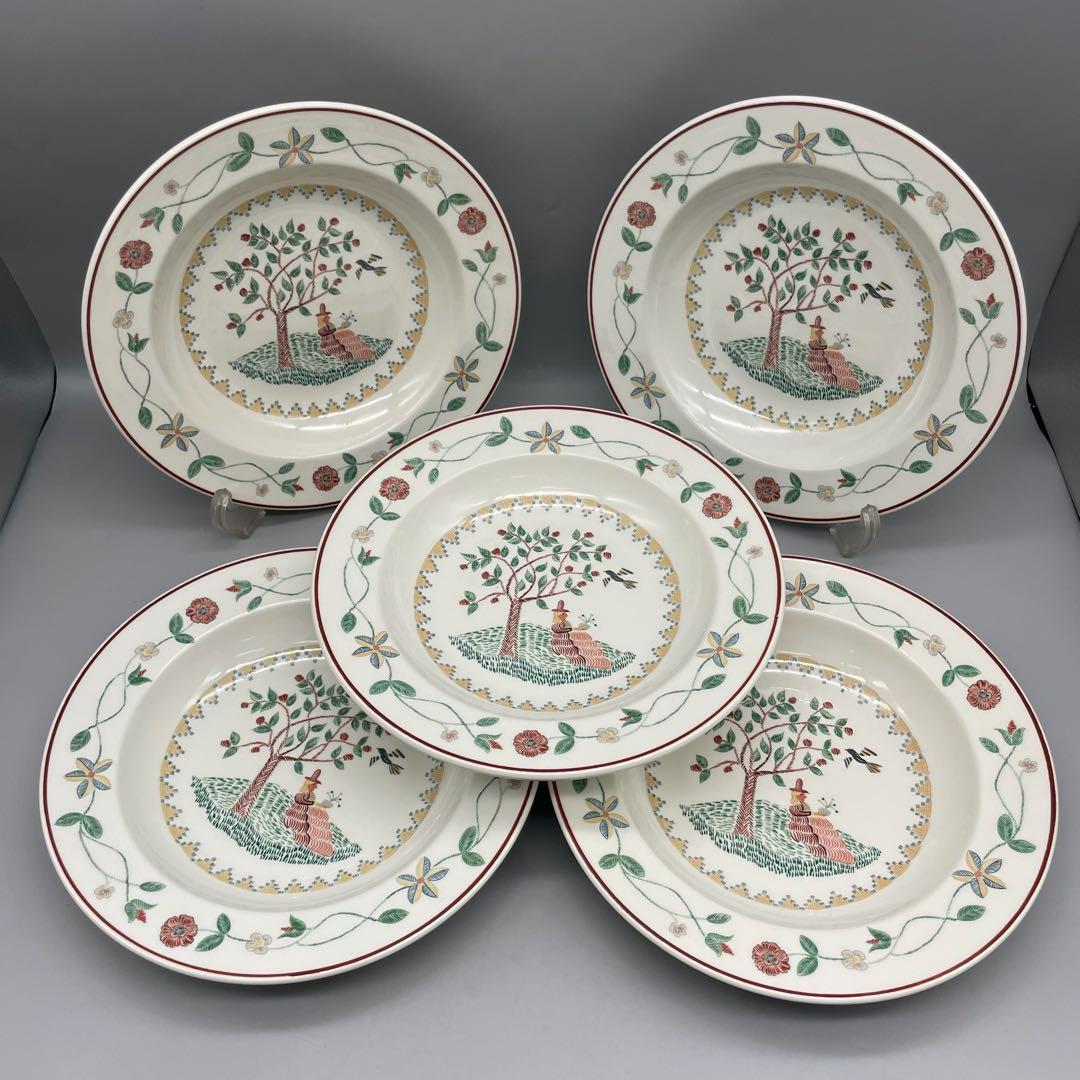 Villeroy&Bochビレロイ＆ボッホ アメリカンサンプラー スープ皿5枚