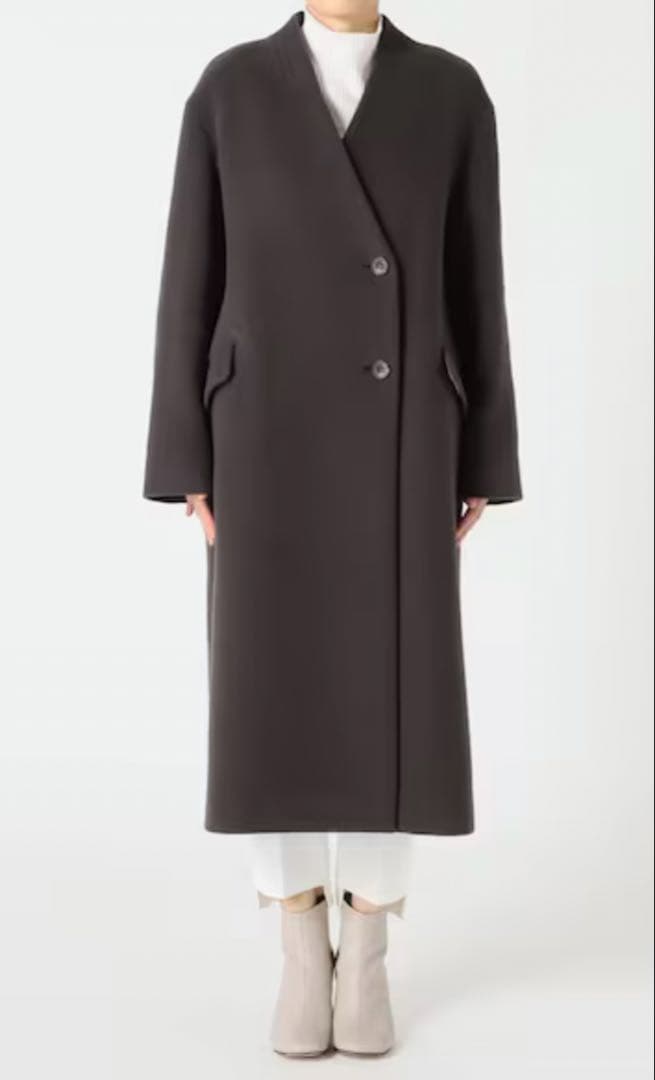 11/9まで値下げ中！ NOBLE MTRノーカラーコート グレー 36