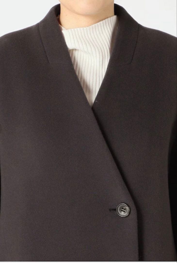 11/9まで値下げ中！ NOBLE MTRノーカラーコート グレー 36