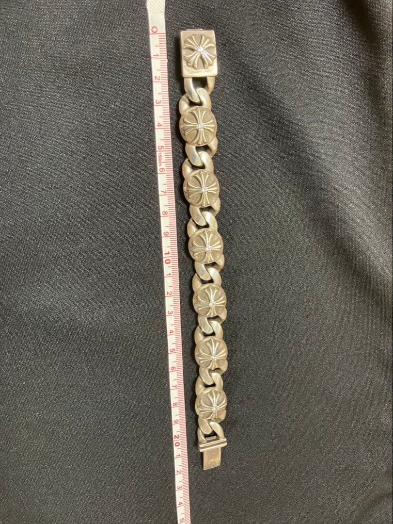 ダイヤ入りオールドクロスリンクブレスレット