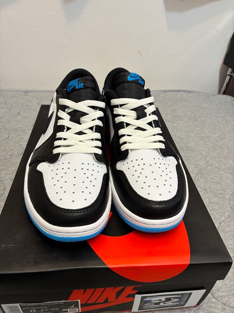 靴 NIKE air jordan 1 low unc