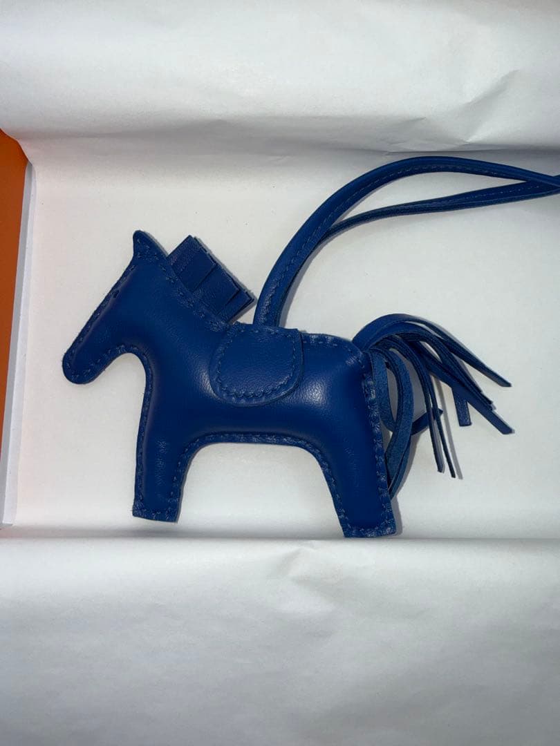 【新品】エルメス　ロデオチャーム　ソーブルー