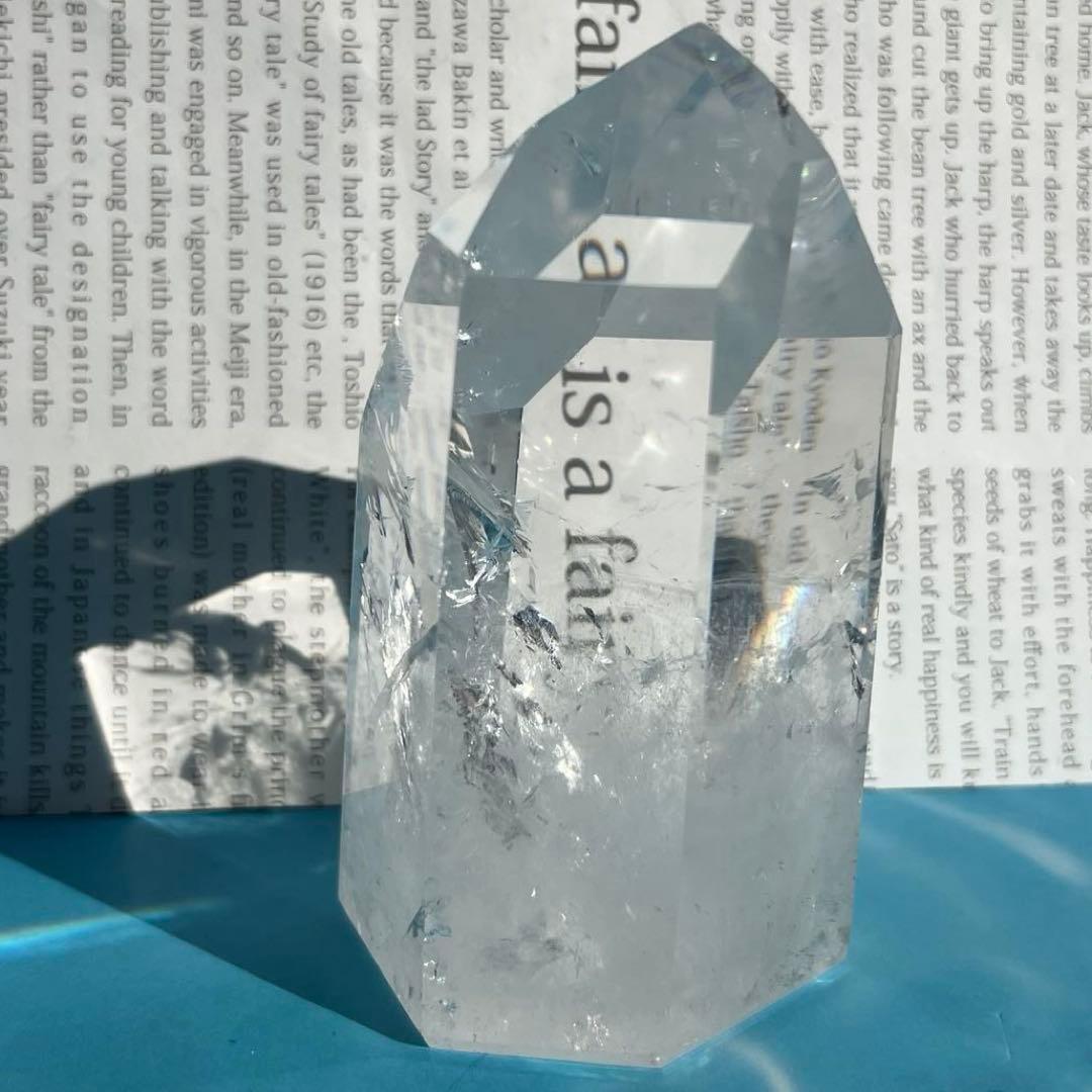 ✳️✨超極上の透明度と煌めき✨レインボー 水晶 ポイント 六角柱 天然石 原石