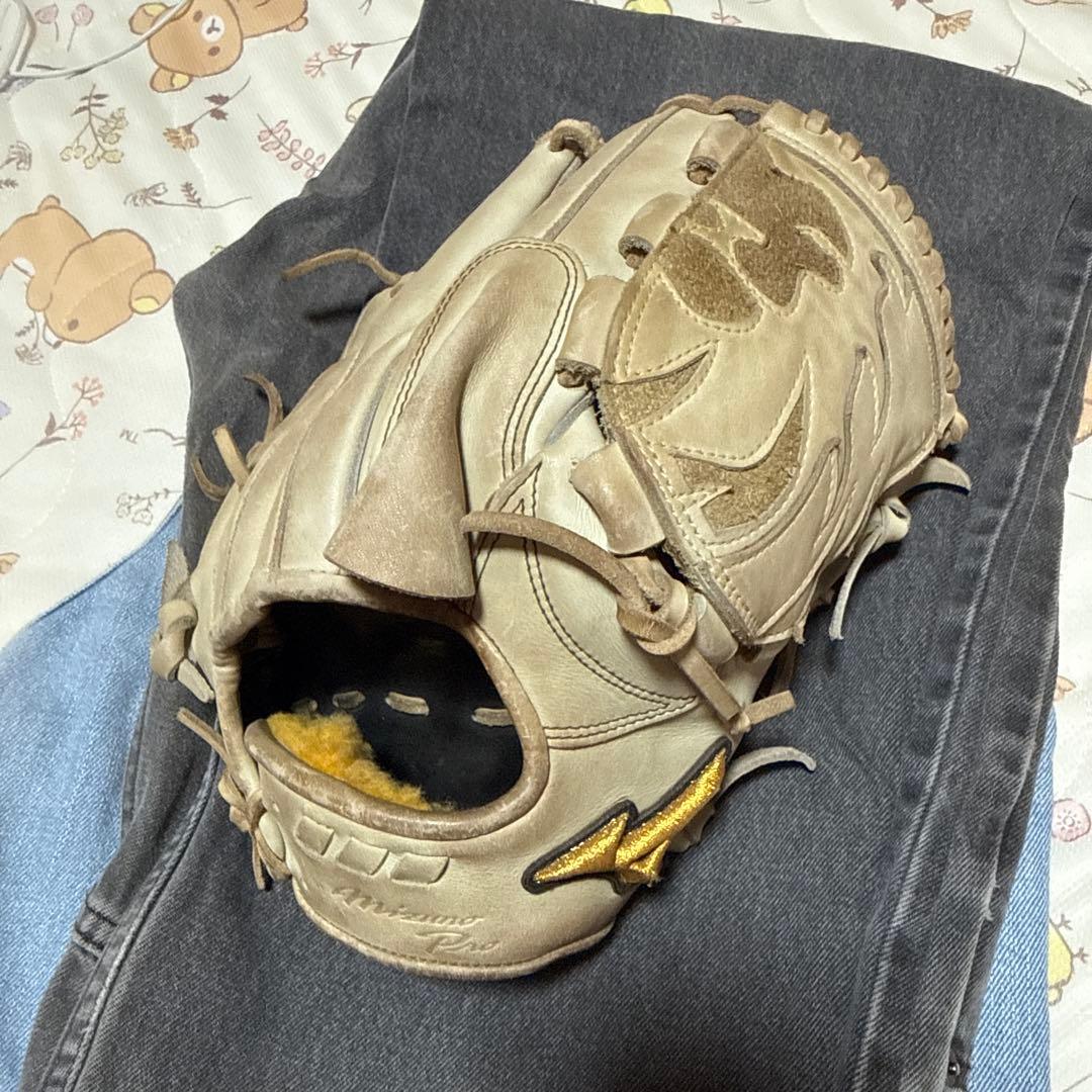 Mizuno Pro 硬式グローブ キャメル 即戦力ですぐ使えます。