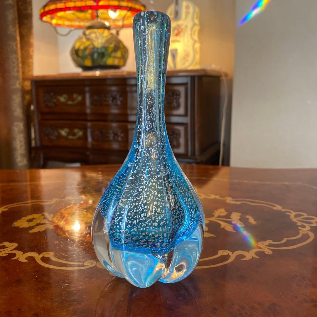 バカラ　４点おまとめ黒木国昭　綾ガラス 一輪挿し　うす　銘々皿　レリーフ皿