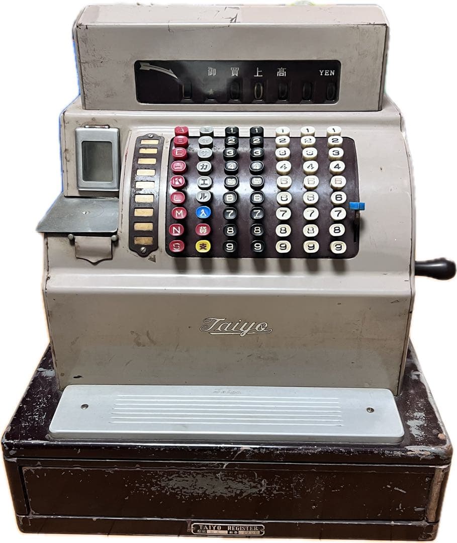 【希少】昭和レトロ Taiyo 太陽レジスター 型式51 ハンドル可動 現状品