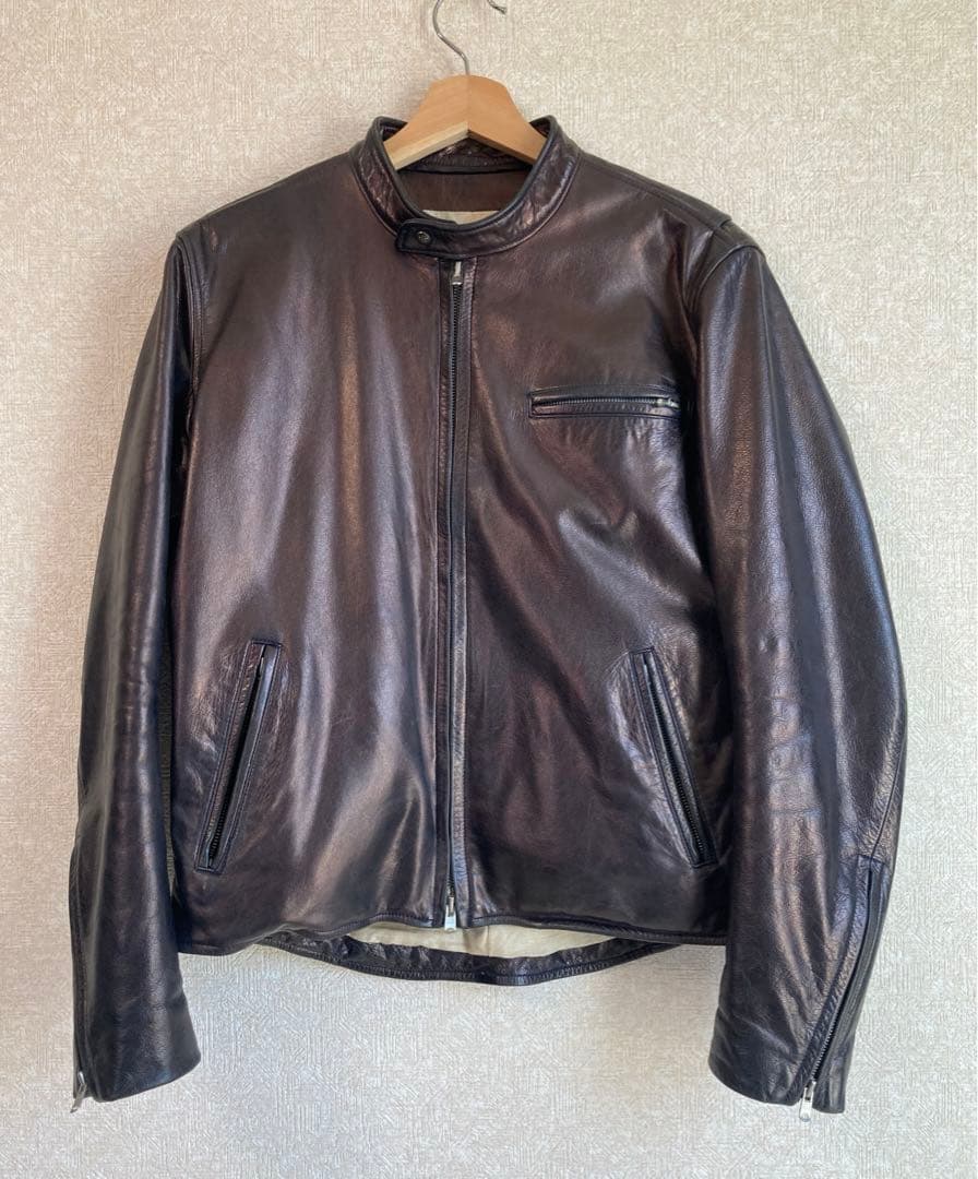 YELLOW BROS 日本製　シングルライダースジャケット