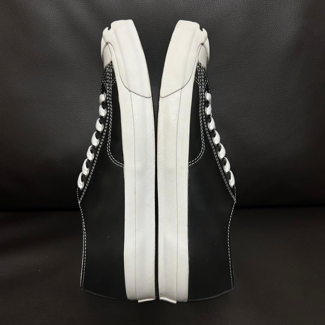 【希少　極美品】converse ジャックパーセル　レザー　黒　27.5㌢