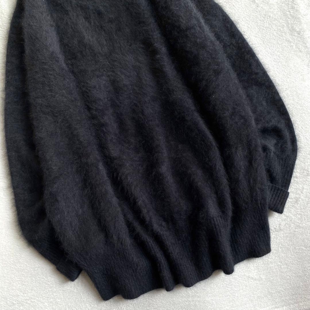 【美品✨】Deuxieme Classe ふわふわ　シャギーVネックニット　黒