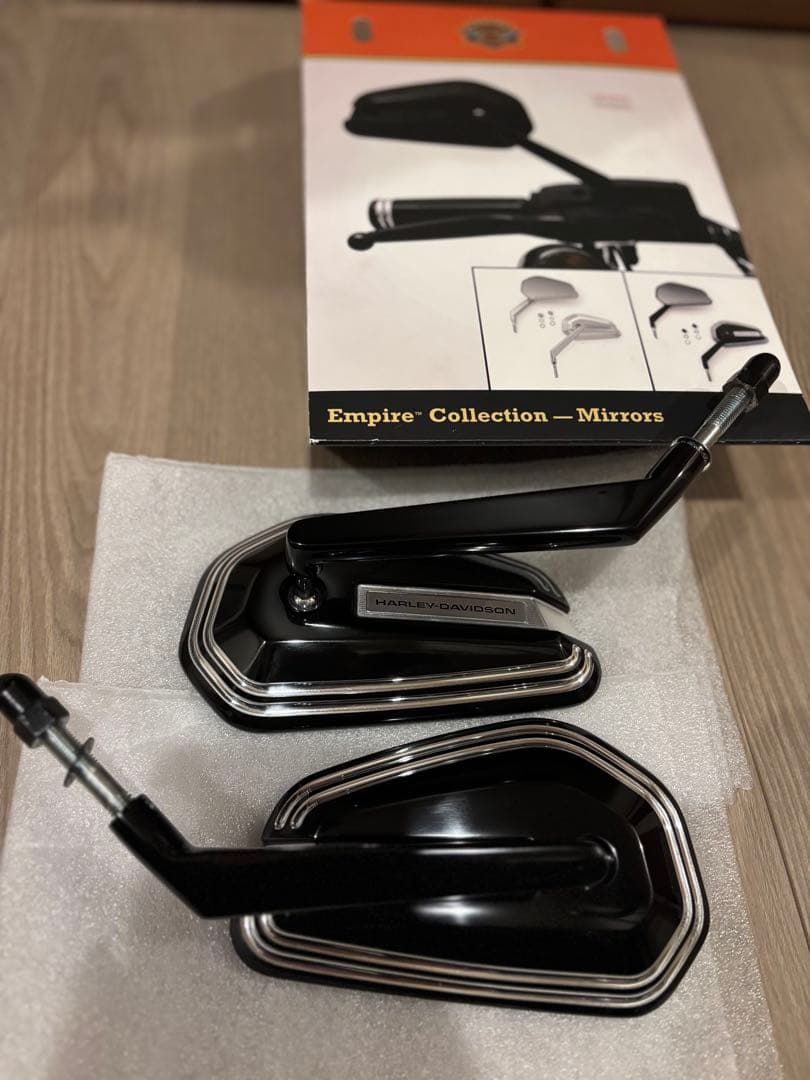 Harley-Davidson エンパイアミラーセット ブラックマシンカット