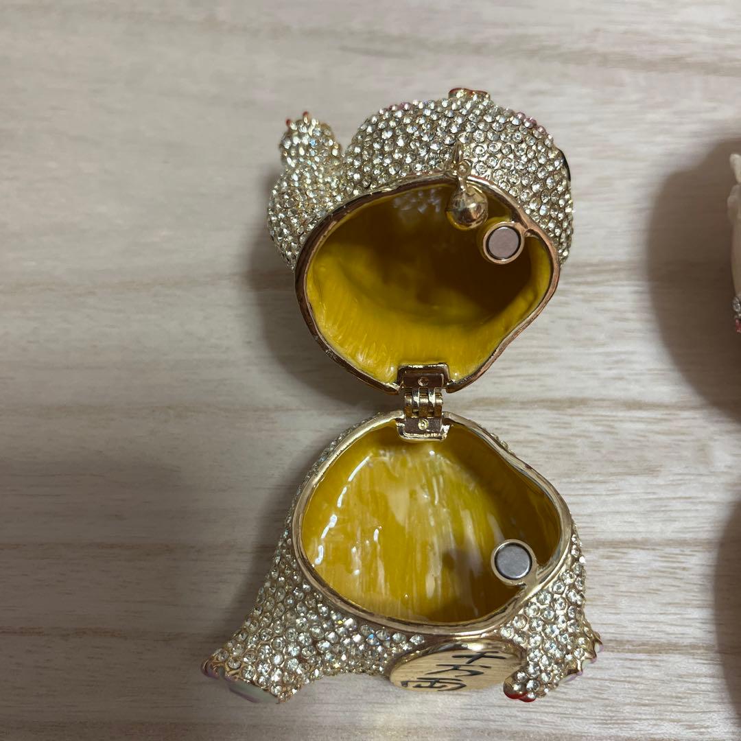 スワロフスキー招き猫　埋め込みデコレーション ブランドPiearth ピィアース