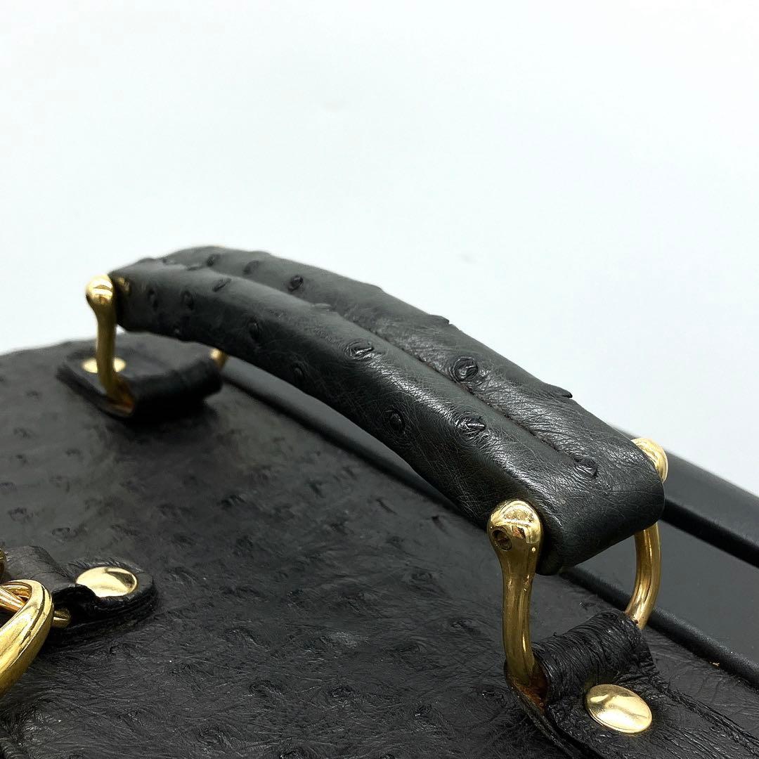 【オーストリッチ本革】JARDIN DES SACS キャリーケース　ブラック.