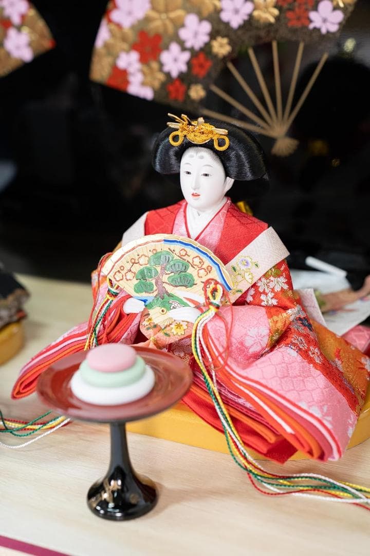雛人形 親王飾り 平飾り Aタイプ 扇 ひな人形 ひな祭り 雛飾り ひな飾り