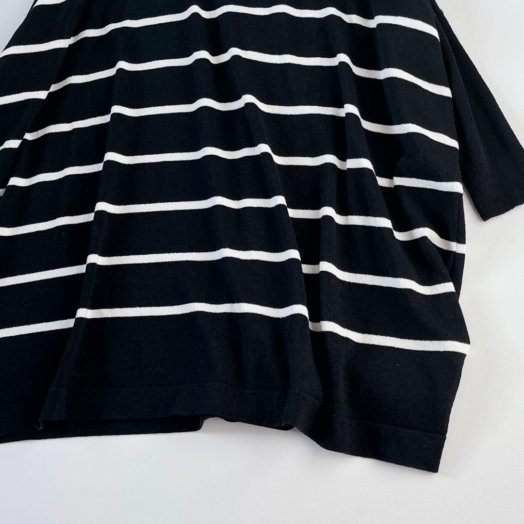 美品✨近年　ビアズリー　ギマBIGニット　ドルマン　ボーダー　F