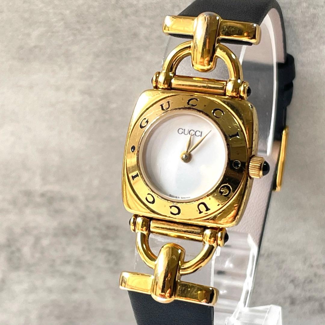 稼動品　GUCCI グッチ　6300L ホースビット　ゴールド　腕時計
