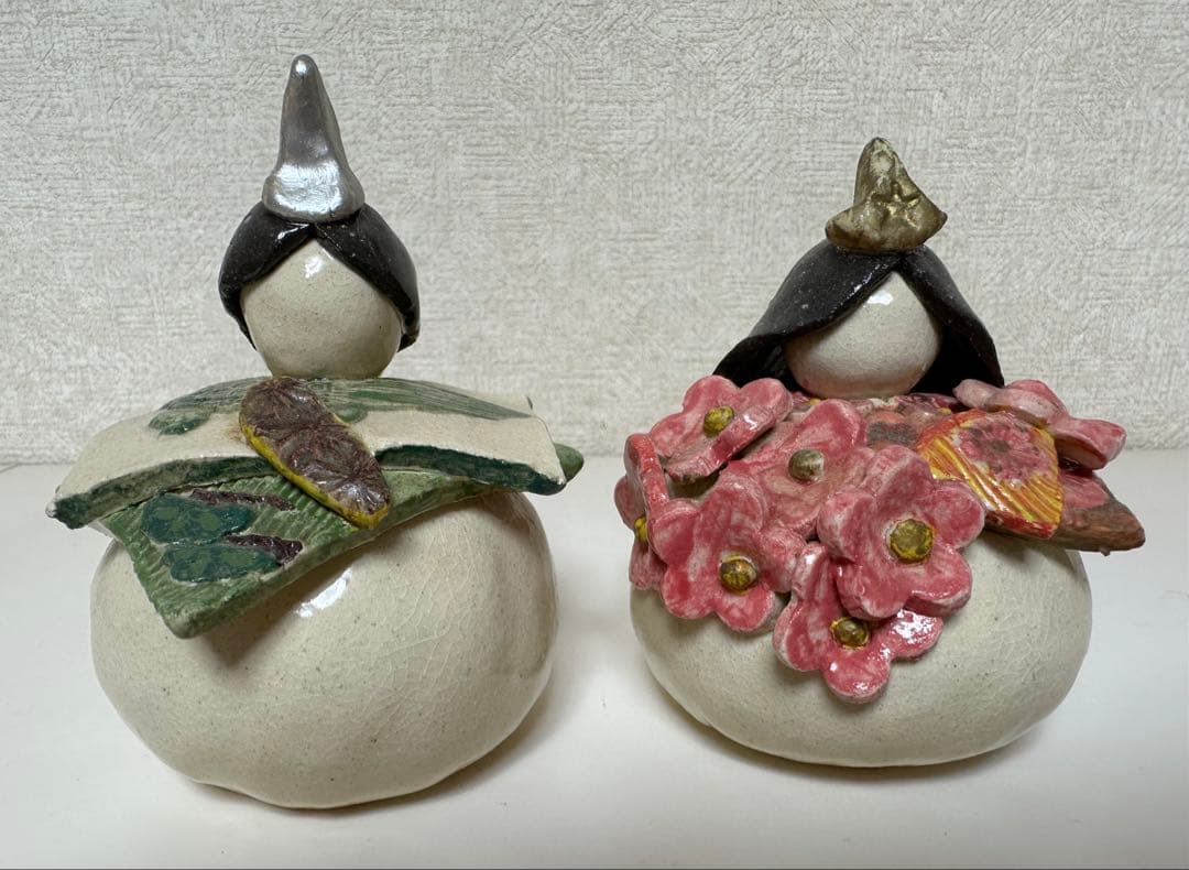 陶器雛 雛人形 ひな人形 ヒナ人形 雛祭り 陶器置物 2体セット 陶器商品 置物