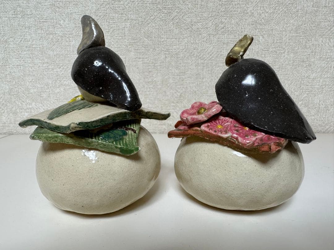 陶器雛 雛人形 ひな人形 ヒナ人形 雛祭り 陶器置物 2体セット 陶器商品 置物