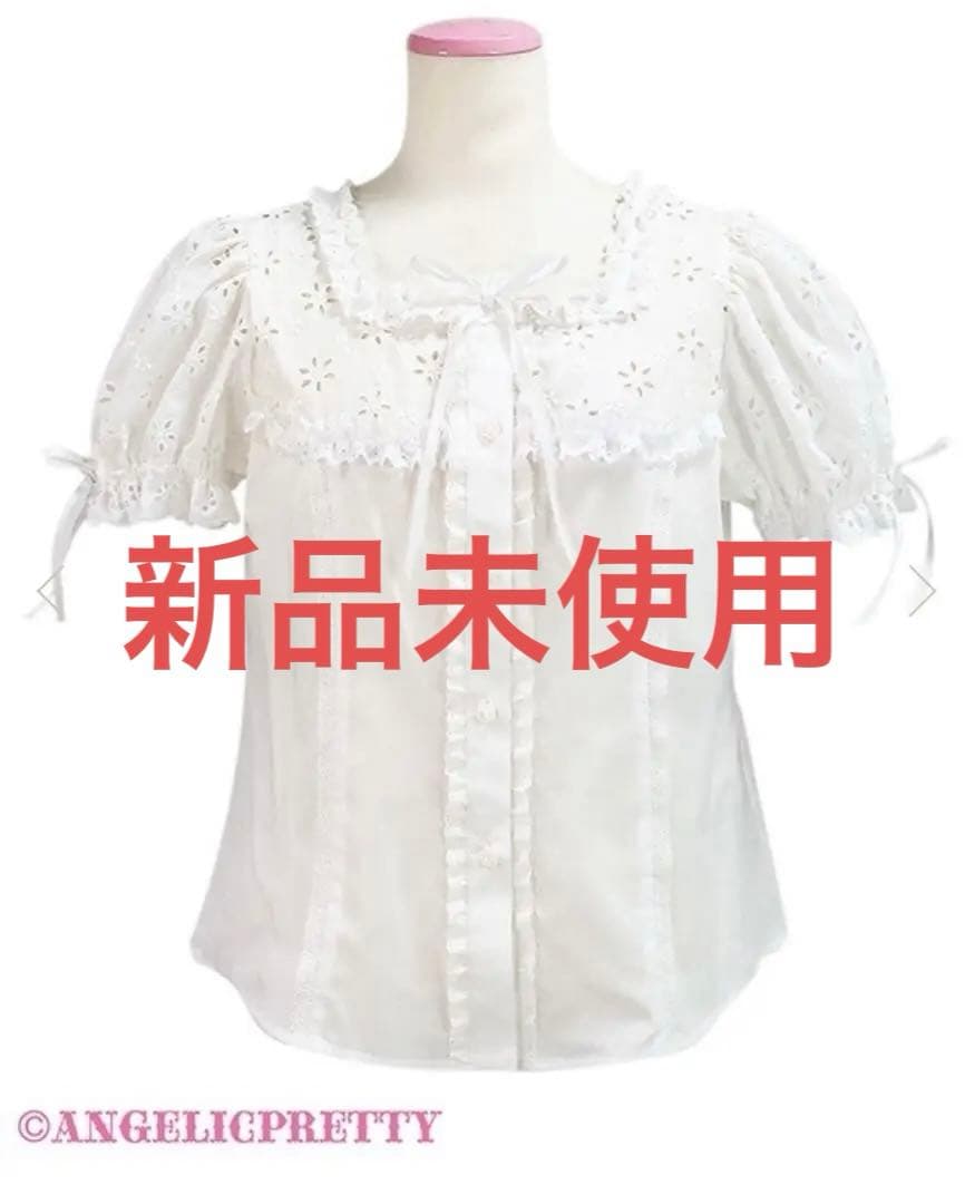 新品未使用 キャンレース切り替えブラウス