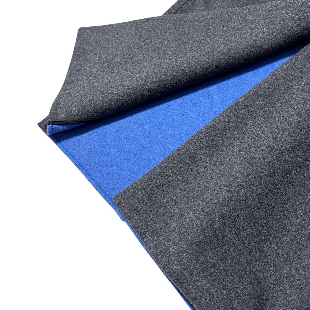 極美品✨️定価5.9万　エンフォルド　ウールリバーノーカラーコート　グレー　38