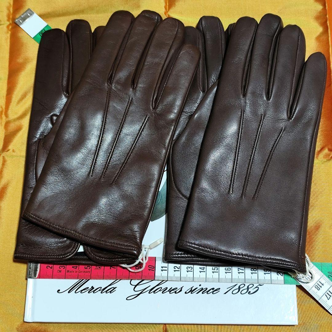 メローラ ナッパ ミンク色茶色1 カシミア黒 革手袋 グローブ MEROLA