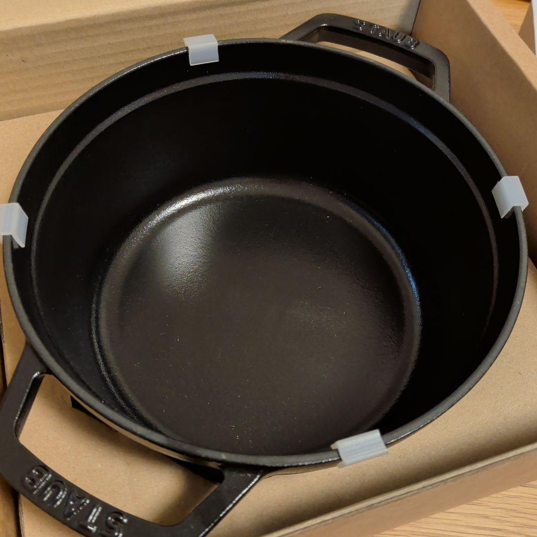 STAUB ピコ ココット ラウンド ブラック 22cm ストウブ　新品　黒