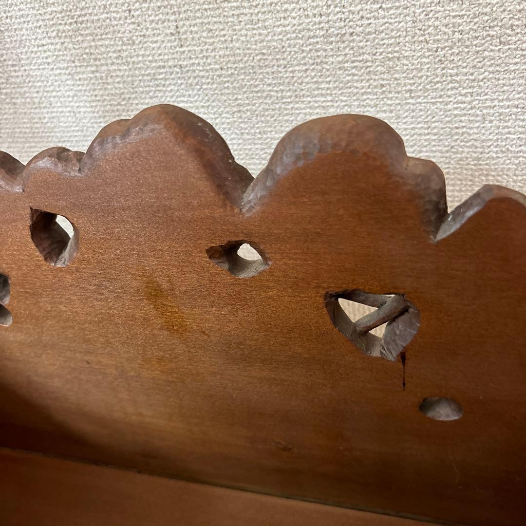 鎌倉彫マガジンラック　手作り作品　渡辺一生