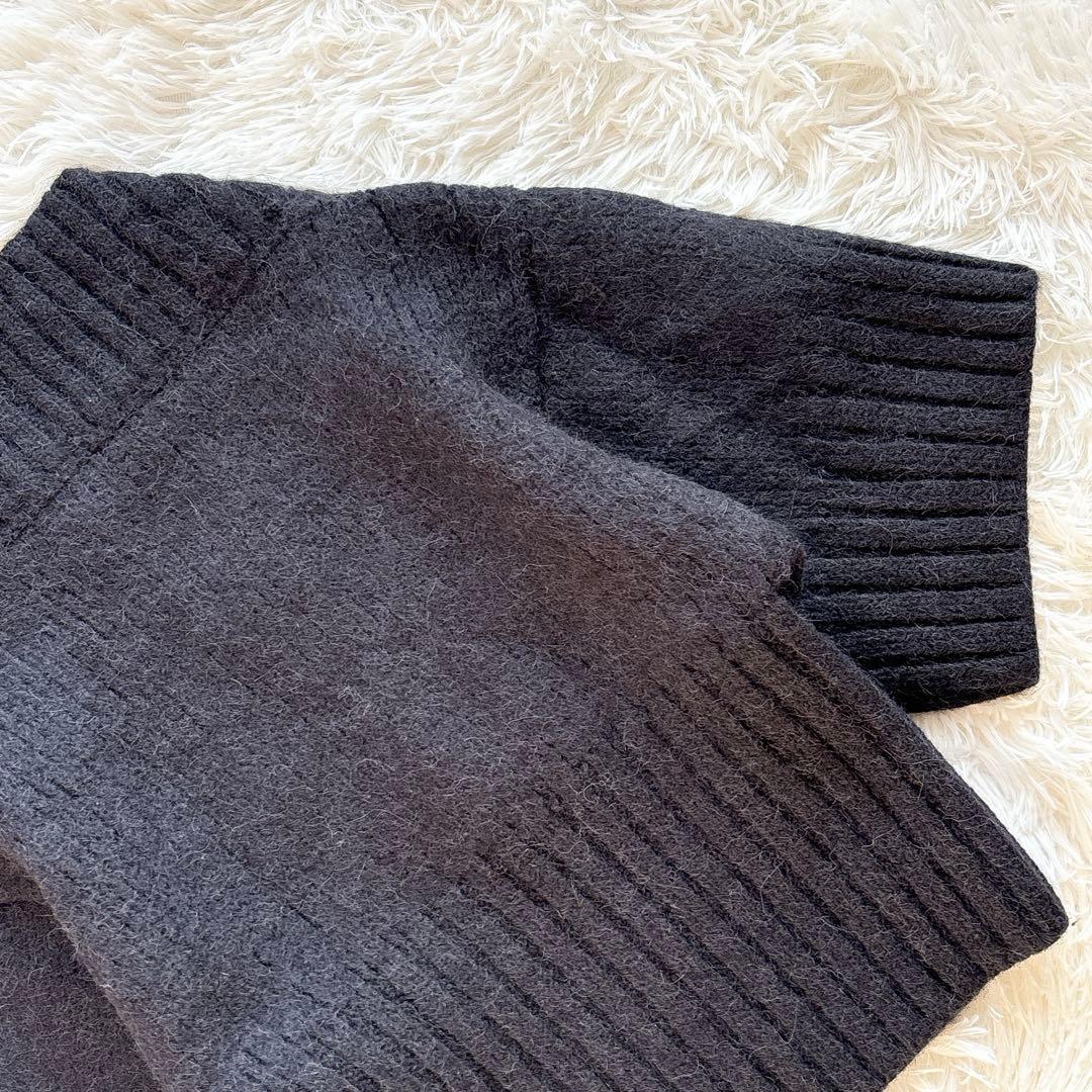 美品✨ドルチェ＆ガッバーナ　アルパカ100% Vネック　五部袖セーター　グレー