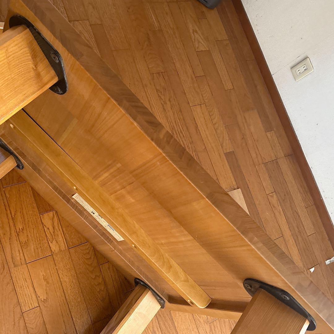 耳付き 90cm角】飛騨産業 キツツキマーク ダイニングテーブル 高さ低め