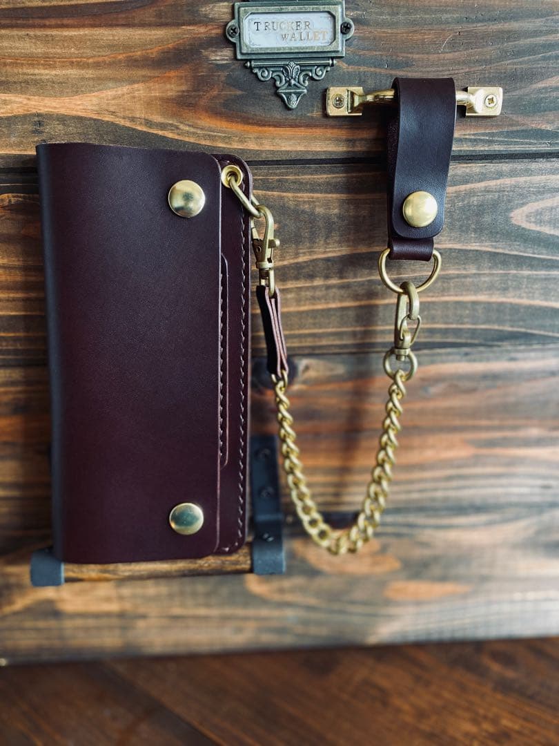 【BULGARO】TL01-64ロングトラッカーウォレット真鍮チェーン付き