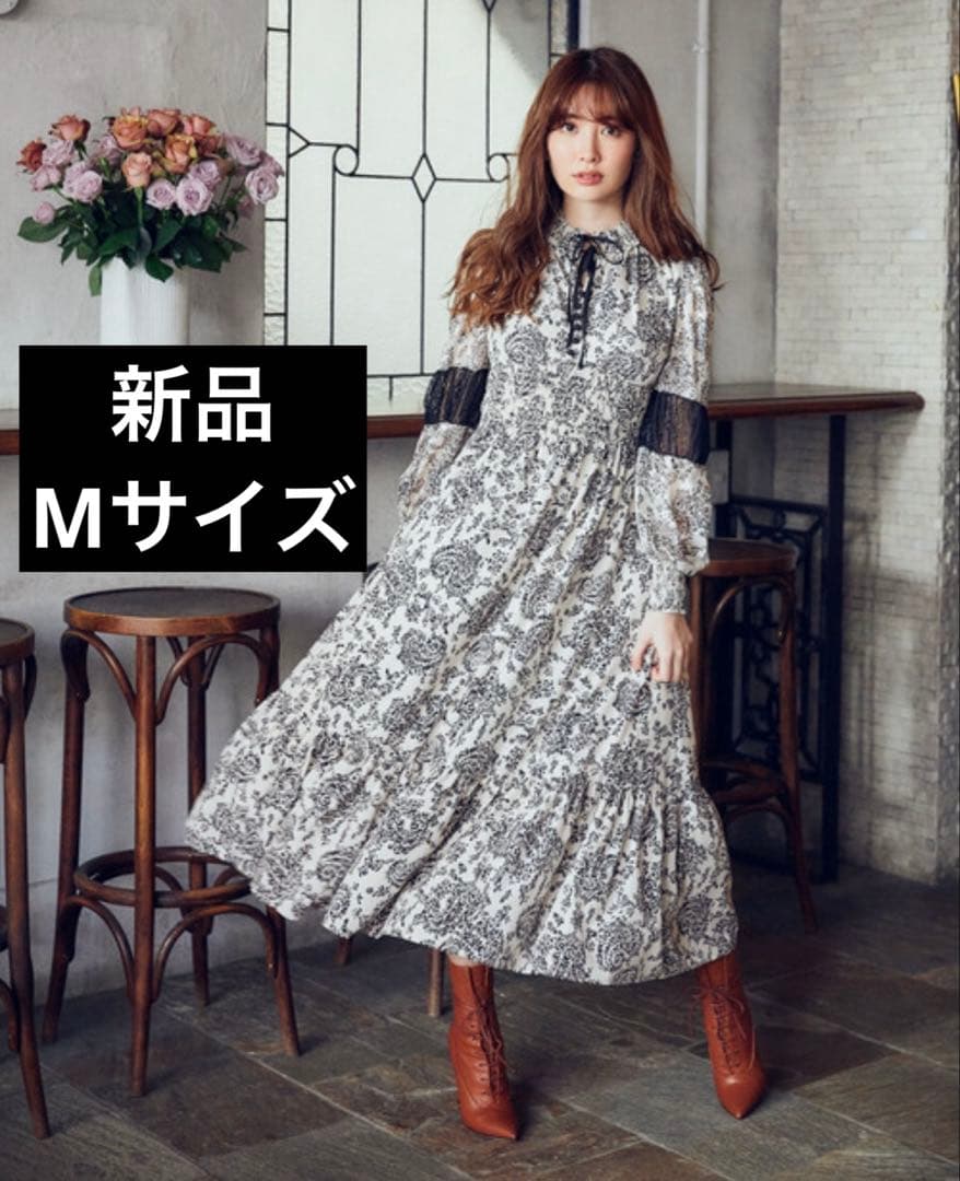 【新品】herliptoウィンターフローラルドレス ワンピース