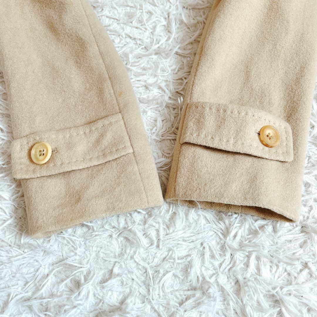 バーバリーロンドン⁂ロングコート　アンゴラ混　ラビットファー　ベージュ　M