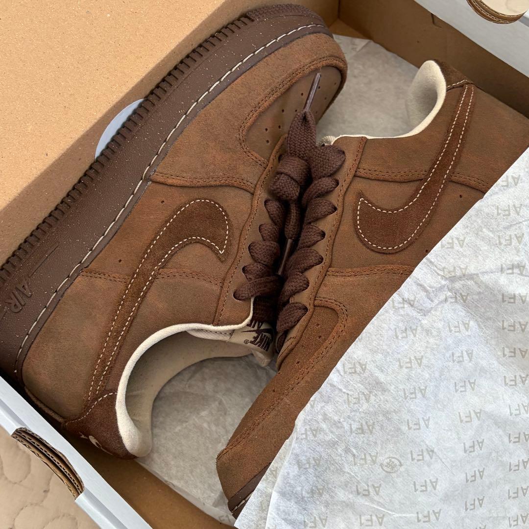 ナイキ エア フォース 1 ＇07 ブラウン　25.5cm