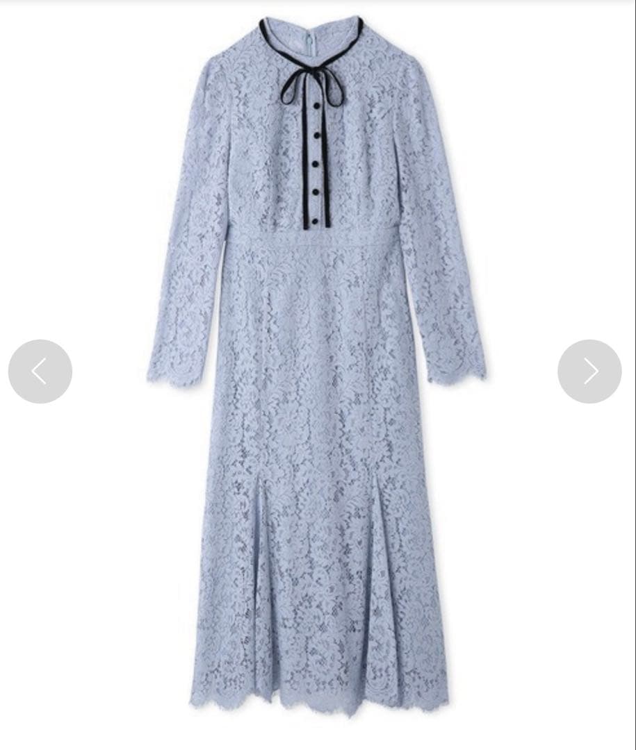 CELFORD ボウタイ付きレースマーメイドワンピース