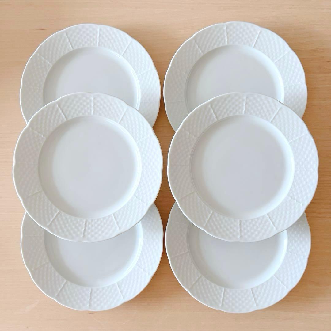 レア！ポーセラーツ　絵付け　白磁　ヘレンド絵付け　6枚セット