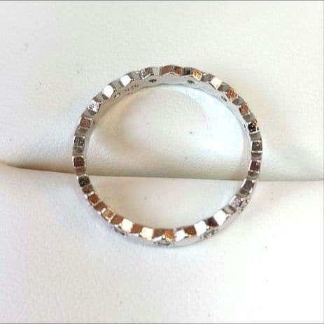 2421高級 sona ダイヤモンド フルエタニティ リング ハニカム シルバー