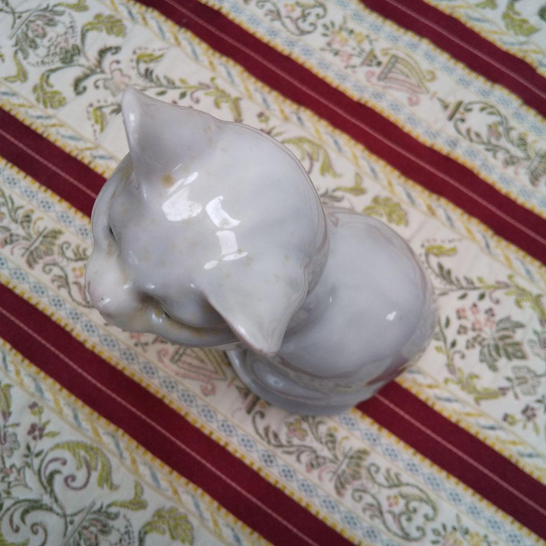 フランス製 アンティーク インテリア 高さ 16cm 陶器 中古品 グレー