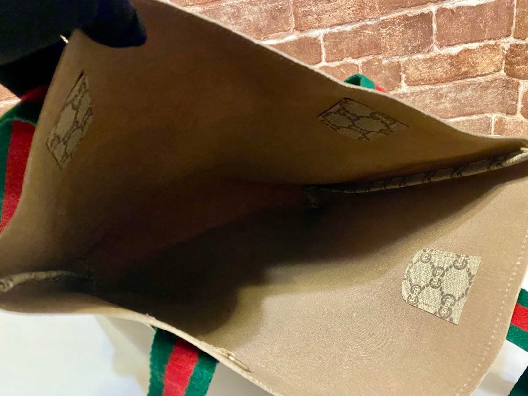 可愛い❗️GUCCIトートバッグ　GGPLUS シェリーライン　オールドグッチ