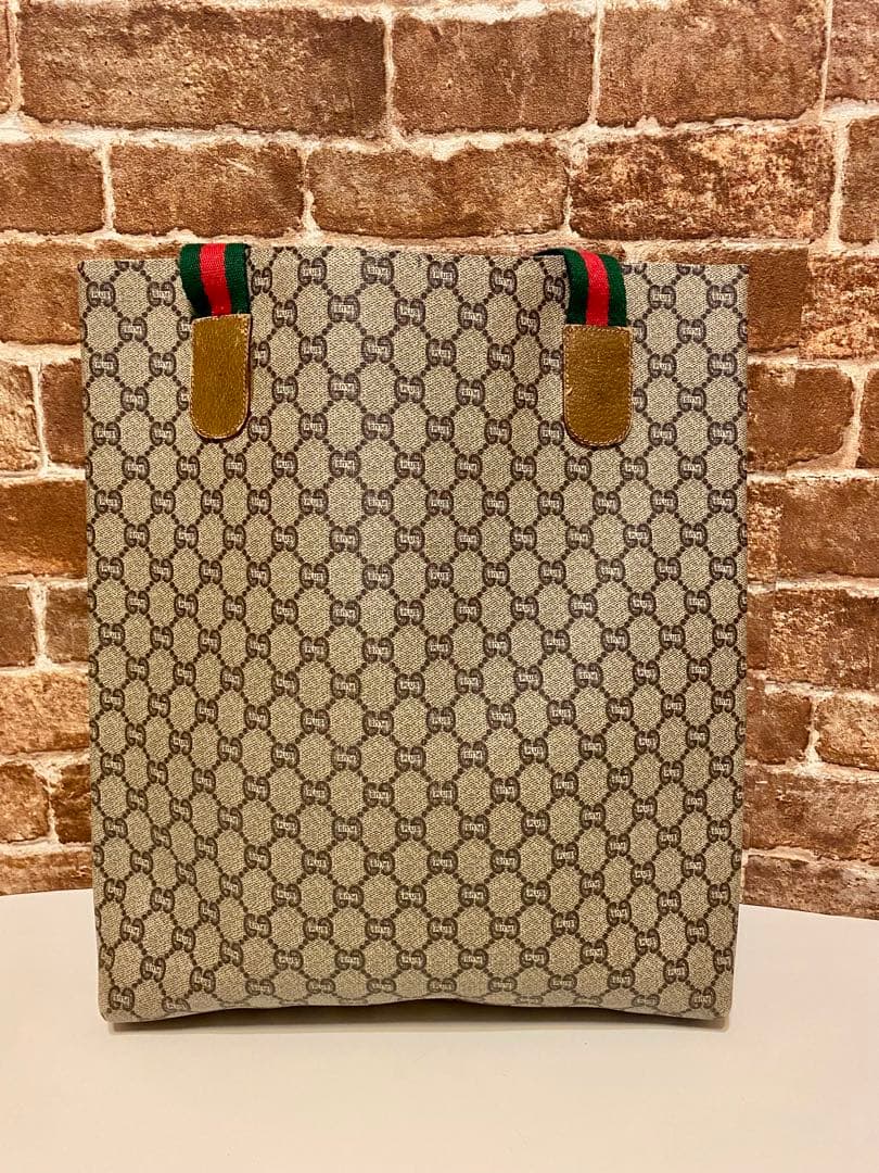 可愛い❗️GUCCIトートバッグ　GGPLUS シェリーライン　オールドグッチ