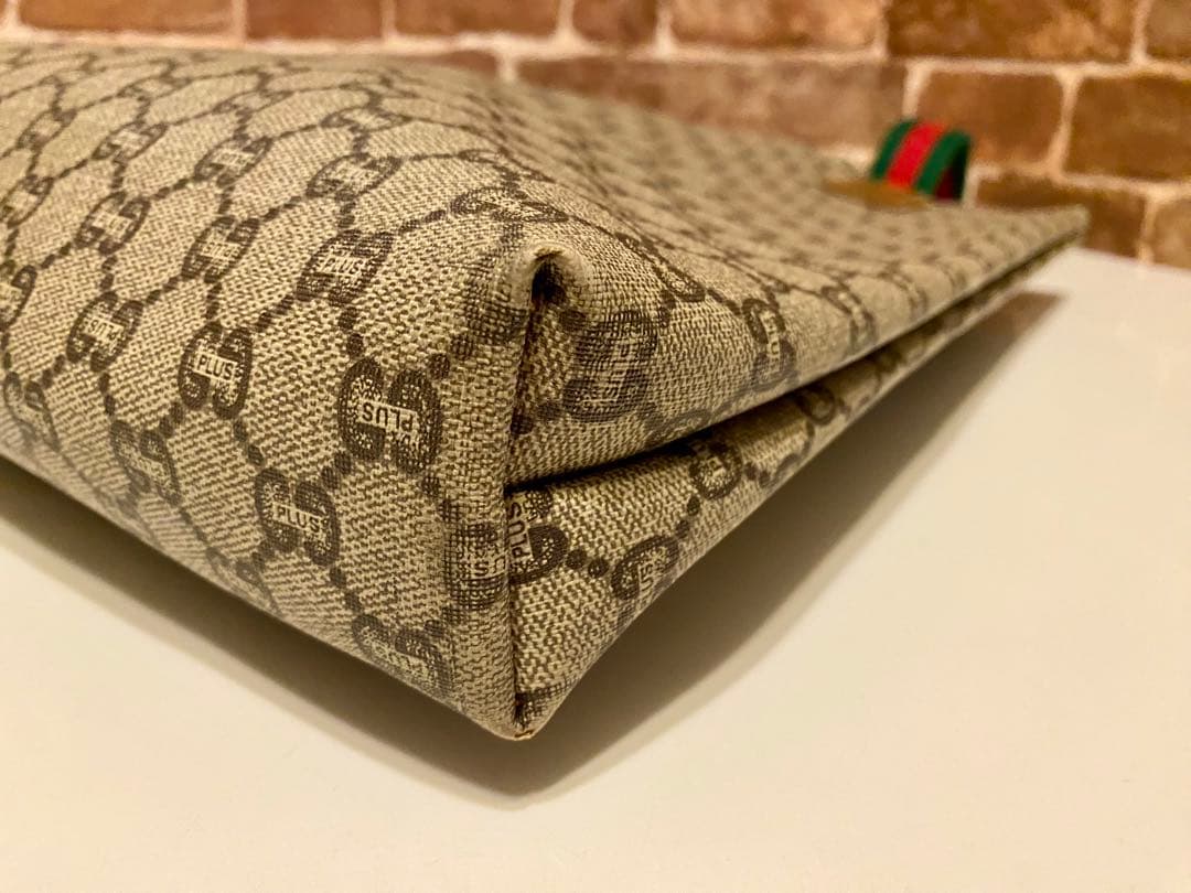 可愛い❗️GUCCIトートバッグ　GGPLUS シェリーライン　オールドグッチ
