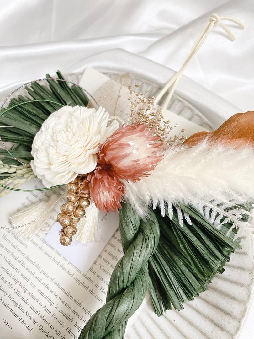 しめ縄　しめ縄飾り　お正月飾り　グリーン　20¥4年