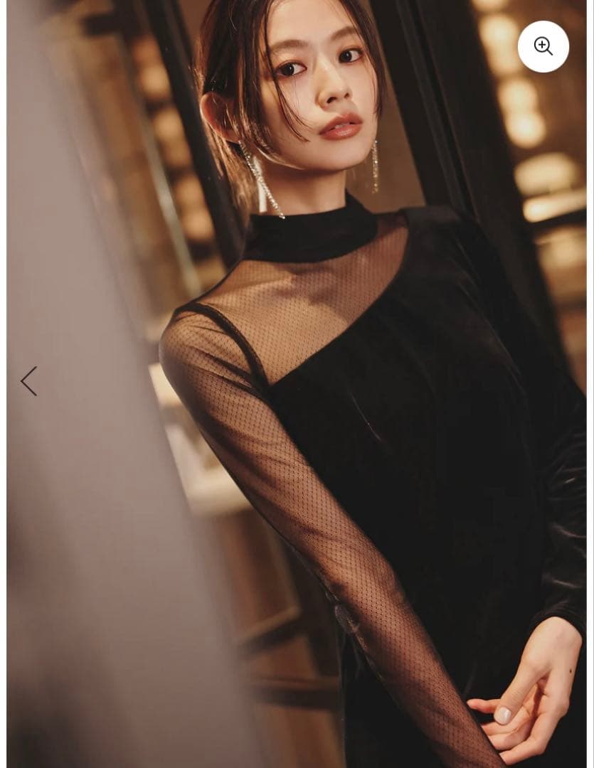 2025aw anuans シアーコンビタイトワンピース