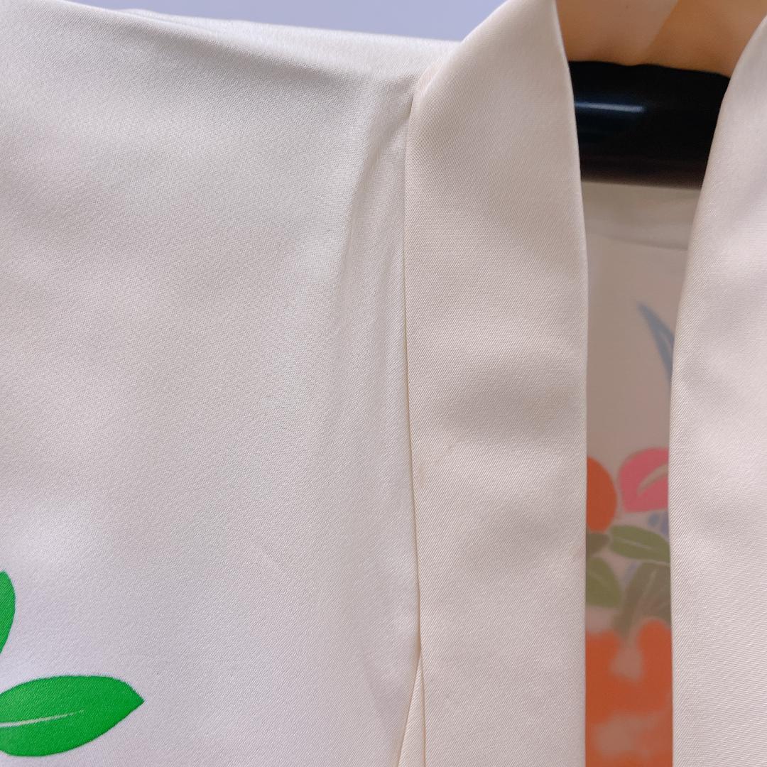 ★3962★ 子供着物 一つ身 単品 女の子 七五三 3才 朱色 花柄