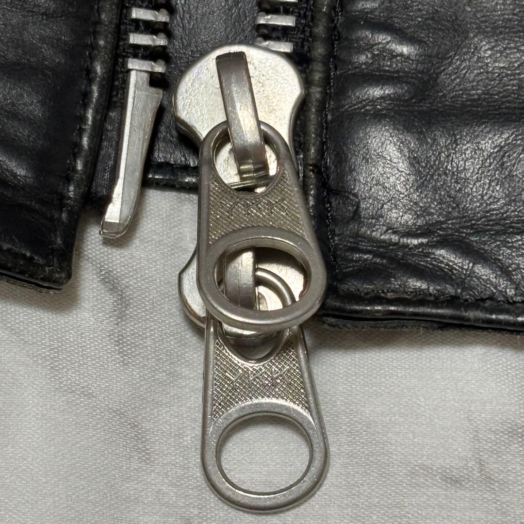 80s–90s Archive 牛革 レザージャケット ライダース ダブルジップ