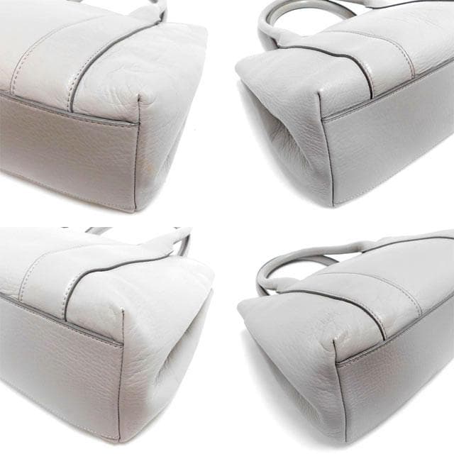 美品 HIROFU ヒロフ トートバッグ ハンドバッグ レザー グレー系 日本製